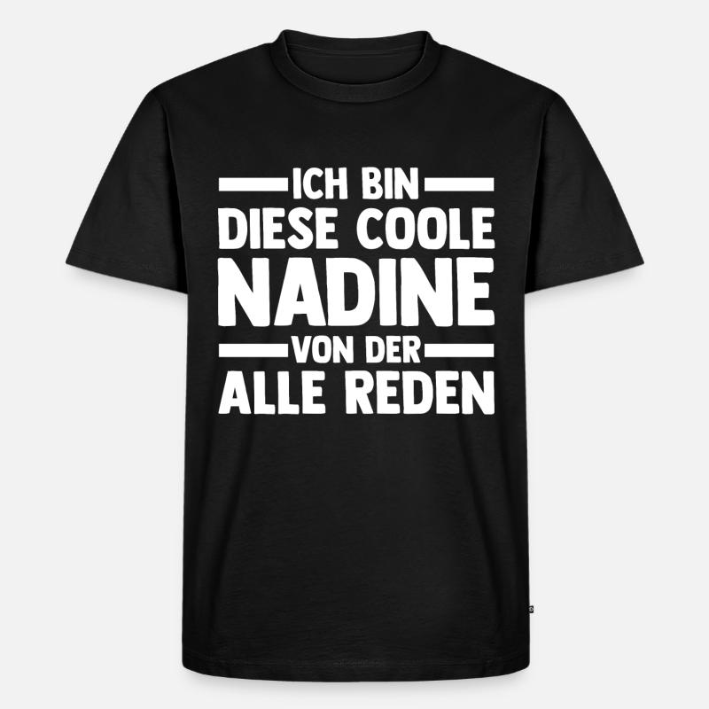 Nadine - Männer Premium Bio T-Shirt - Schwarz