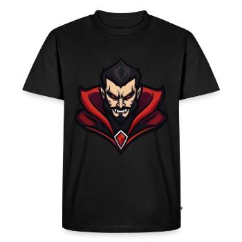 Vampire Halloween Comic - Men's Premium Organic T-Shirt - black - Front - Nico (187cm)