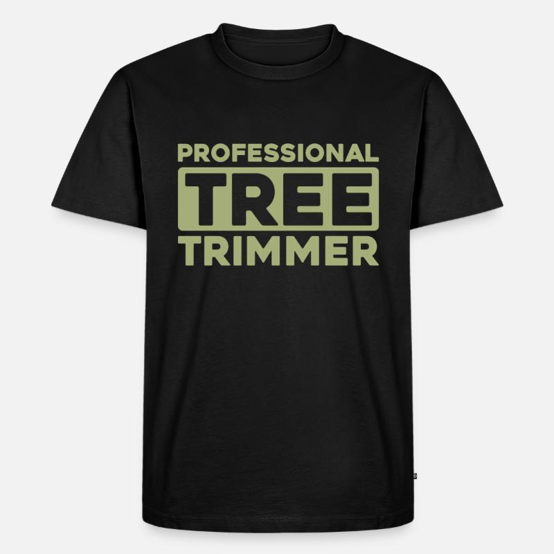 Baumschneider - Männer Premium Bio T-Shirt - Schwarz