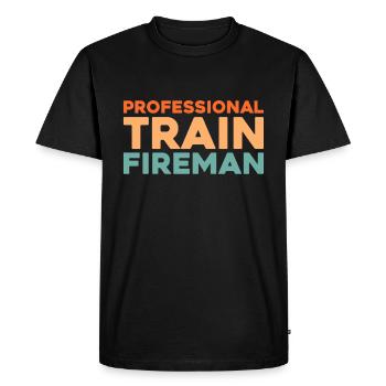 Firefighter Training Training - Men's Premium Organic T-Shirt - black - Front - Nico (187cm)