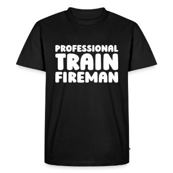 Firefighter Training Training - Men's Premium Organic T-Shirt - black - Front - Nico (187cm)