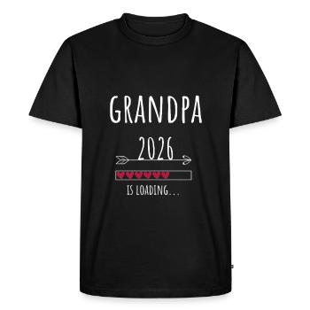Annonce de grossesse 2026 Papy en devenir - T-shirt Premium bio Homme - noir - Devant - Nico (187cm)