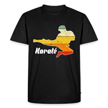 Karaté - T-shirt Premium bio Homme - noir - Devant - Nico (187cm)