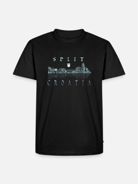 Split skyline city Croatia - Men's Premium Organic T-Shirt - black