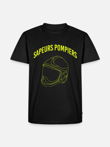 POMPIER - sapeurs pompiers - T-shirt Premium bio Homme - noir