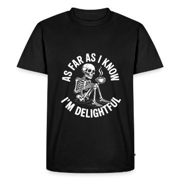 Pour autant que je sache, je suis ravi ! Sarcasme - T-shirt Premium bio Homme - noir - Devant - Nico (187cm)
