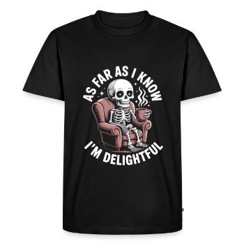 Pour autant que je sache, je suis ravi ! Sarcasme - T-shirt Premium bio Homme - noir - Devant - Nico (187cm)