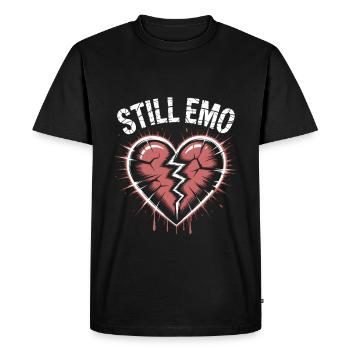 Toujours emo ! Esthétique alternative gothique emo - T-shirt Premium bio Homme - noir - Devant - Nico (187cm)