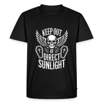 Keep out of direct sunlight! Vampire Goth Emo - Men's Premium Organic T-Shirt - black - Front - Nico (187cm)
