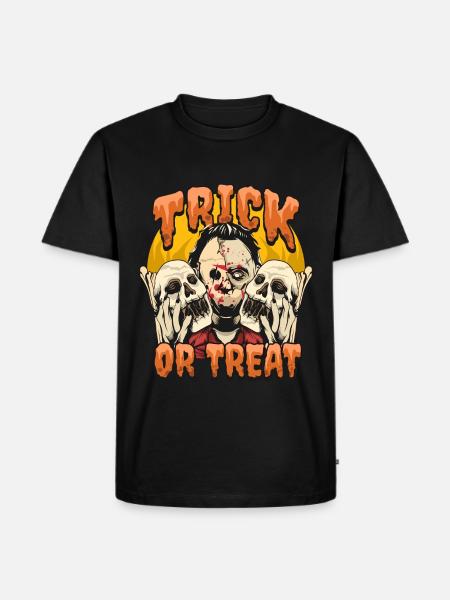 Halloween Pumpkin Horror - Men's Premium Organic T-Shirt - black