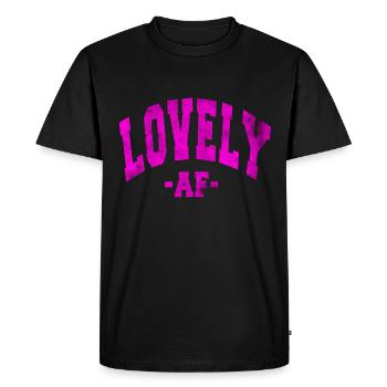 LOVELY AF VALENTINE'S DAY DAY SAYING MEN WOMEN - Men's Premium Organic T-Shirt - black - Front - Nico (187cm)