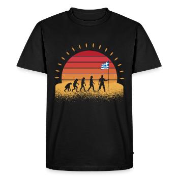 Grecs, Grecs, Grèce - T-shirt Premium bio Homme - noir - Devant - Nico (187cm)