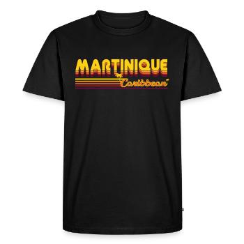 Martinique - Le paradis des Caraïbes dans le design des vacances - T-shirt Premium bio Homme - noir - Devant - Nico (187cm)