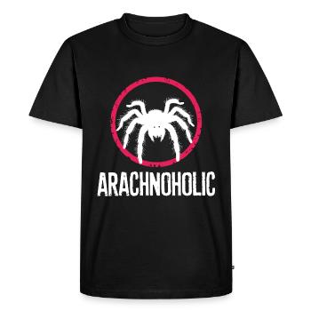 Silhouette de grande tarentule poilue arachnoholic - T-shirt Premium bio Homme - noir - Devant - Nico (187cm)