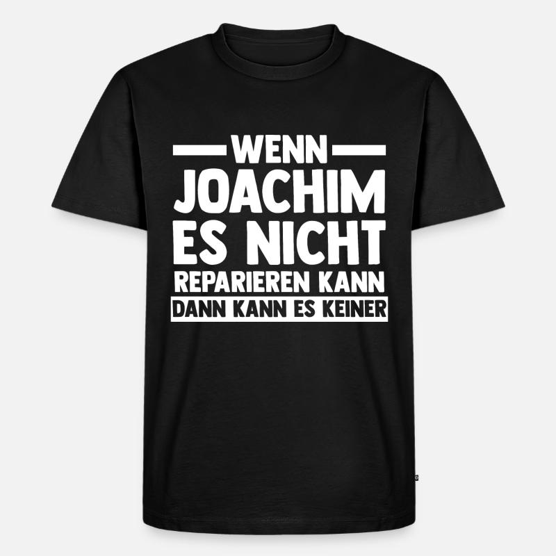 Joachim - Männer Premium Bio T-Shirt - Schwarz