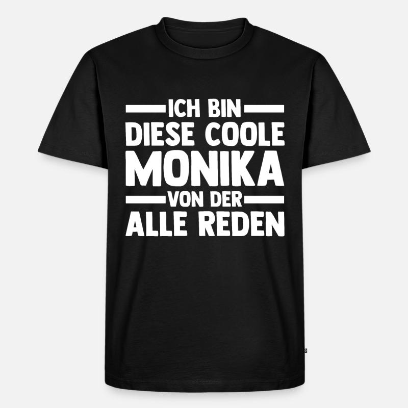 Monika - Männer Premium Bio T-Shirt - Schwarz