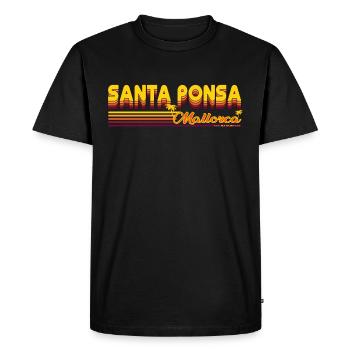 Santa Ponsa summer holiday design - Men's Premium Organic T-Shirt - black - Front - Nico (187cm)