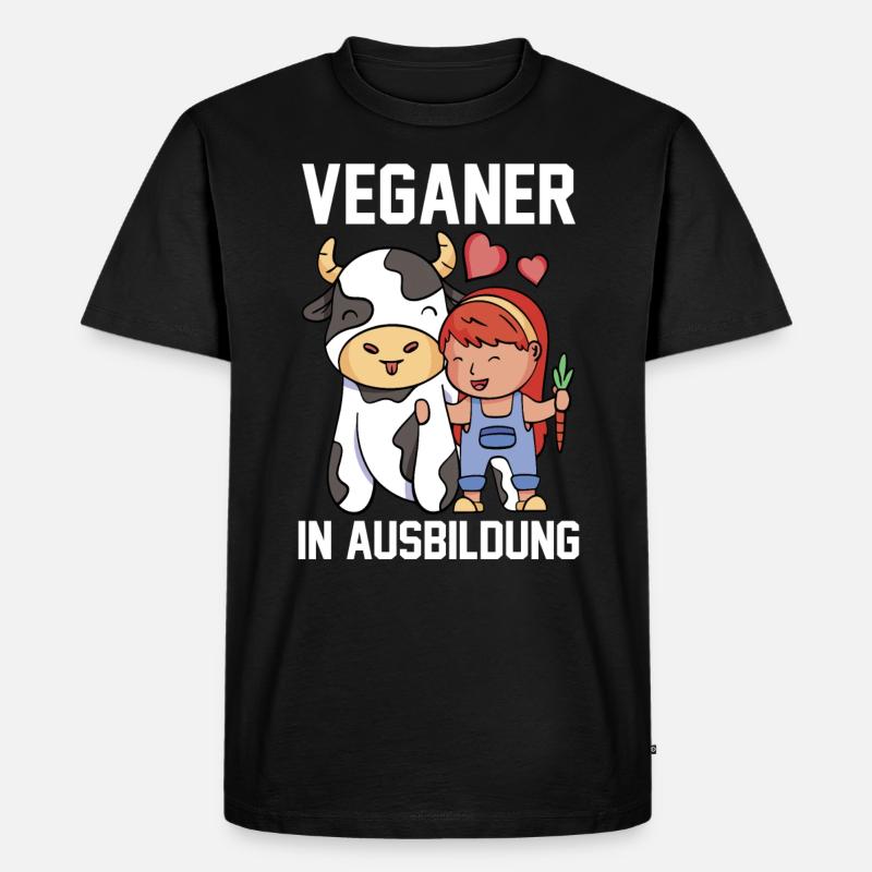 Veganer Vegan - Männer Premium Bio T-Shirt - Schwarz