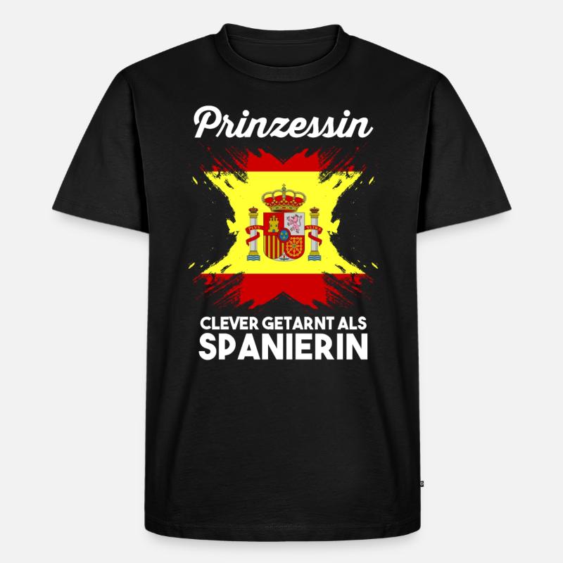 Prinzessin Espana Spanier Spanisches Spanien - Männer Premium Bio T-Shirt - Schwarz