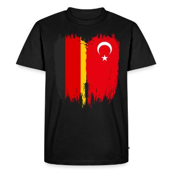Germany Flag Turkey - Men's Premium Organic T-Shirt - black - Front - Nico (187cm)