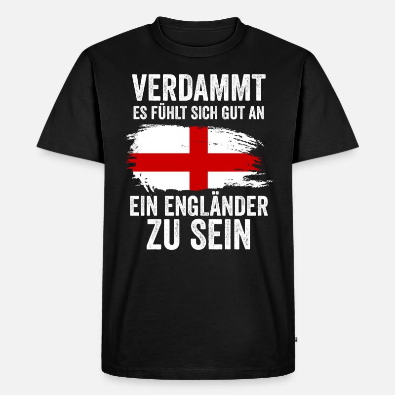 England Engländer Englisches - Männer Premium Bio T-Shirt - Schwarz