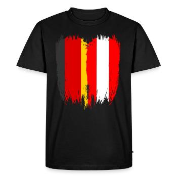 Germany Flag Austria - Men's Premium Organic T-Shirt - black - Front - Nico (187cm)