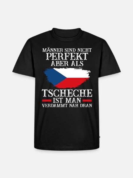 Tschechien Tscheche Tschechisches - Männer Premium Bio T-Shirt - Schwarz