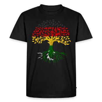 Roots Tree Germany Pakistan - Men's Premium Organic T-Shirt - black - Front - Nico (187cm)