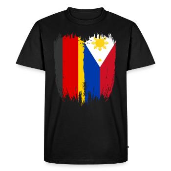Germany Flag Philippines - Men's Premium Organic T-Shirt - black - Front - Nico (187cm)