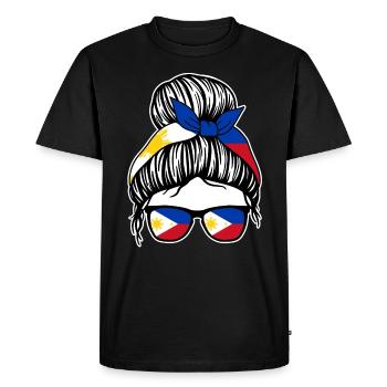 Filipino Philippine Philippines - T-shirt Premium bio Homme - noir - Devant - Nico (187cm)