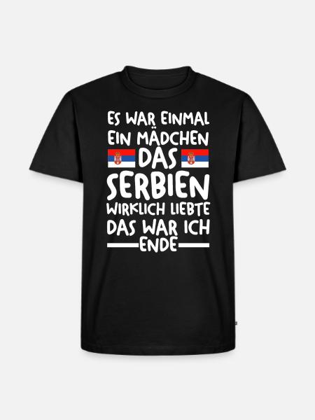 Serbien Serbe Serbisches - Männer Premium Bio T-Shirt - Schwarz