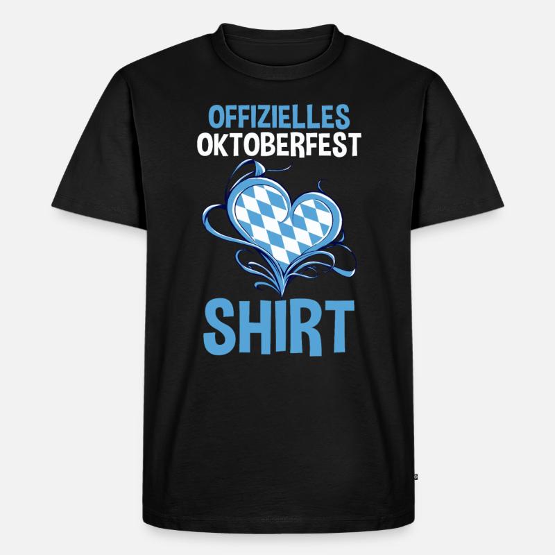 Trachten München Dirndl - Männer Premium Bio T-Shirt - Schwarz
