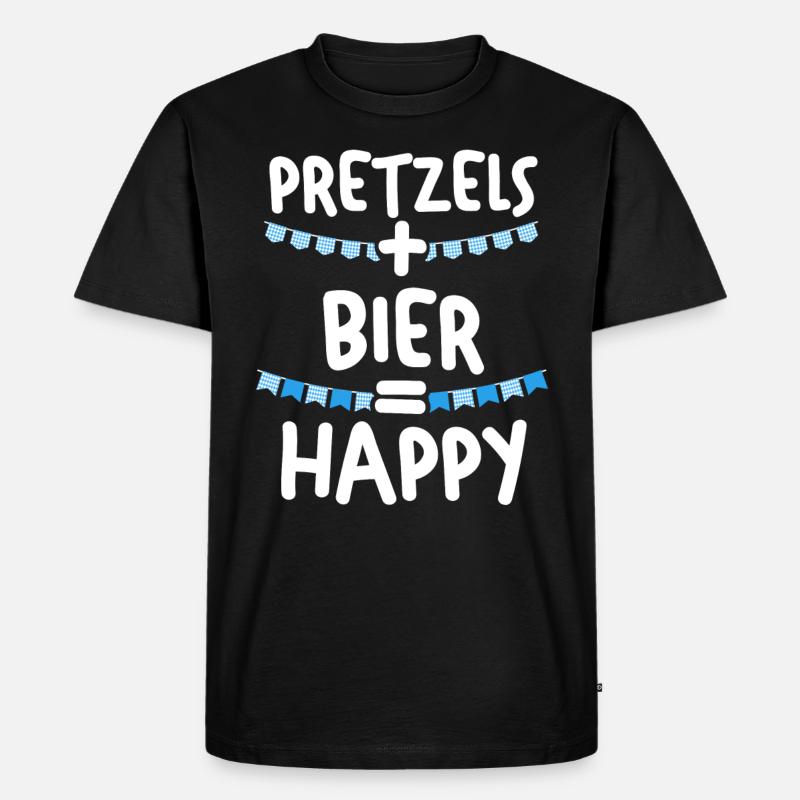 Dirndl Trachten München - Männer Premium Bio T-Shirt - Schwarz