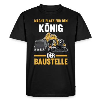 Baggerfahrer Maschinenführer Tiefbauer Baustelle B - Männer Premium Bio T-Shirt - Schwarz - Vorne - Nico (187cm)