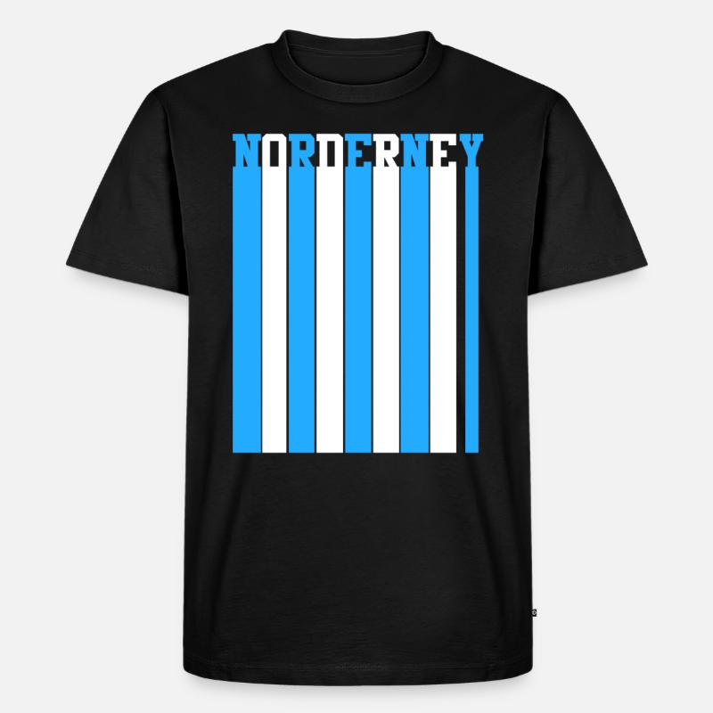 Nordsee Norderney - Männer Premium Bio T-Shirt - Schwarz