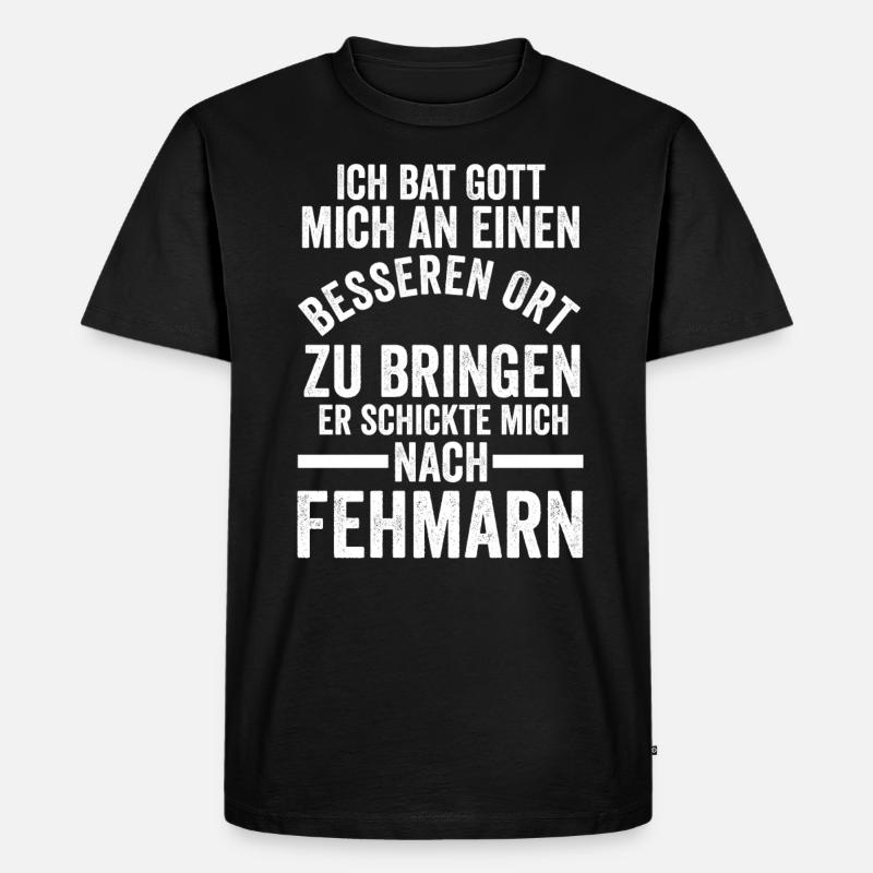 Ostsee Fehmarn - Männer Premium Bio T-Shirt - Schwarz