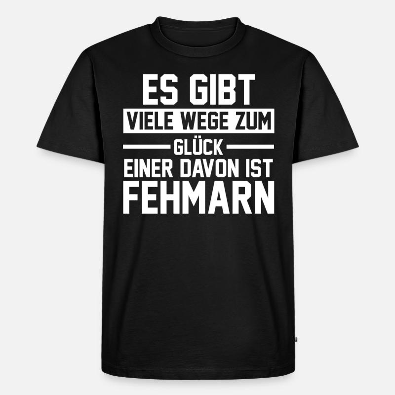 Ostsee Fehmarn - Männer Premium Bio T-Shirt - Schwarz