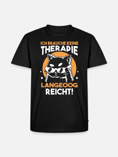 Nordsee Langeoog - Männer Premium Bio T-Shirt - Schwarz