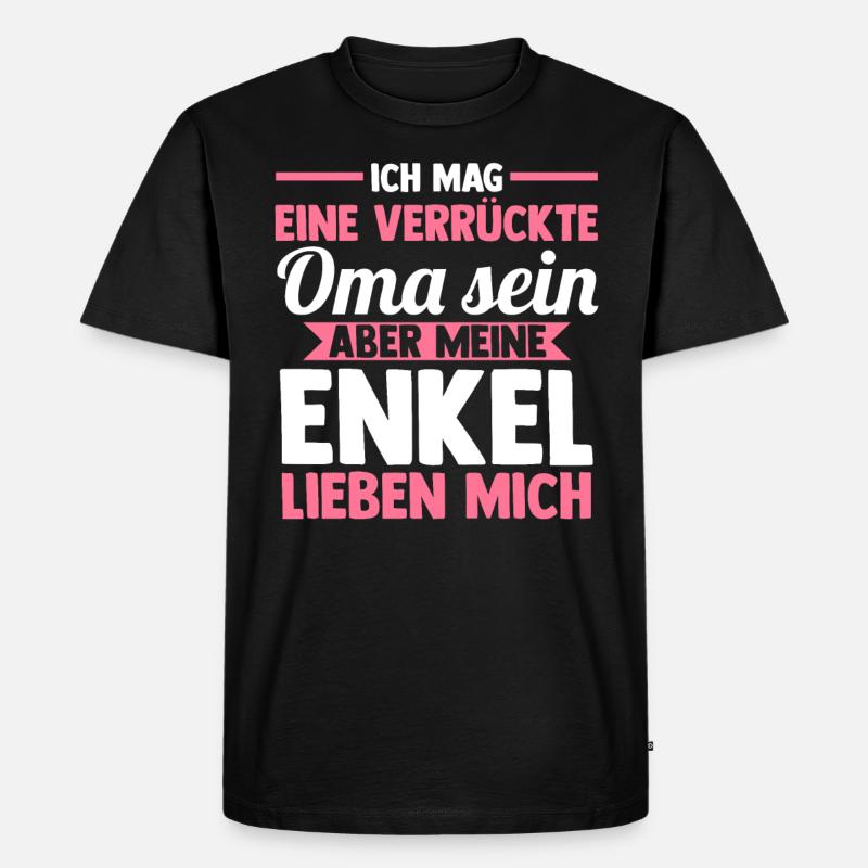 Großmutter Großmama Omi Oma - Männer Premium Bio T-Shirt - Schwarz