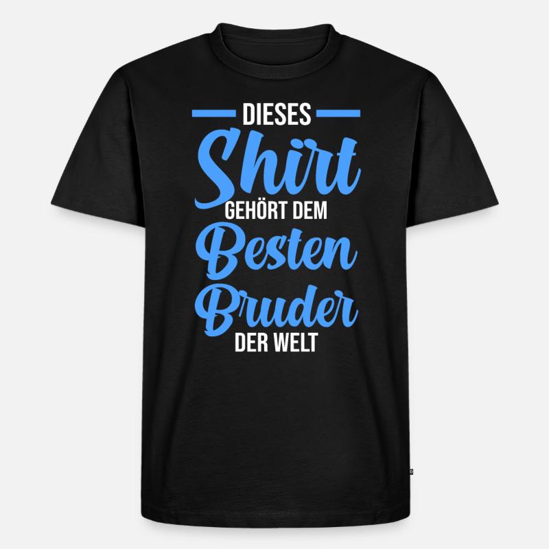 Bester Bruder der Welt - Männer Premium Bio T-Shirt - Schwarz