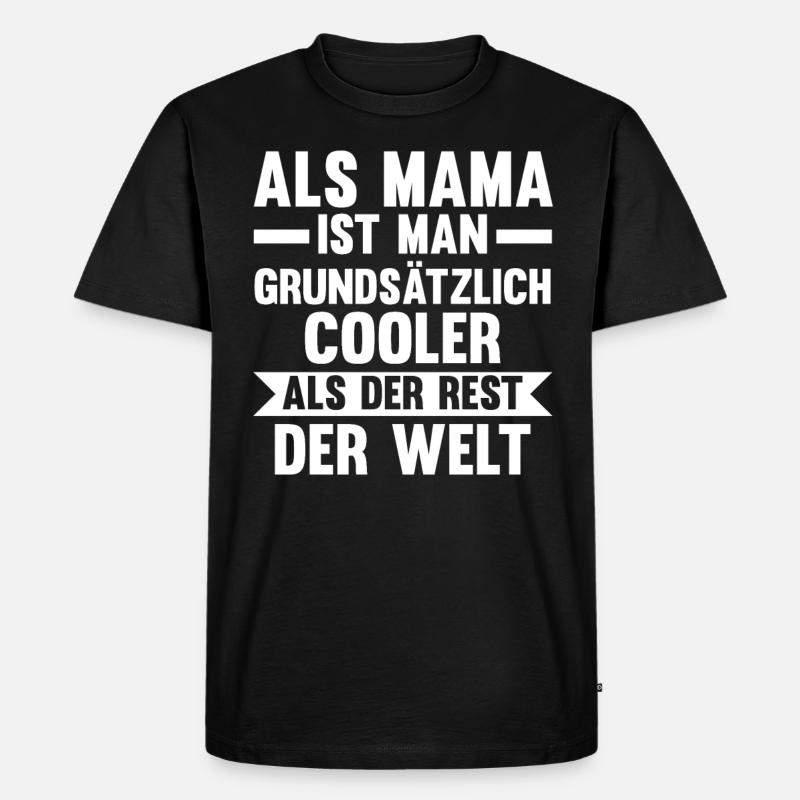 Mutter Coole Mama - Männer Premium Bio T-Shirt - Schwarz