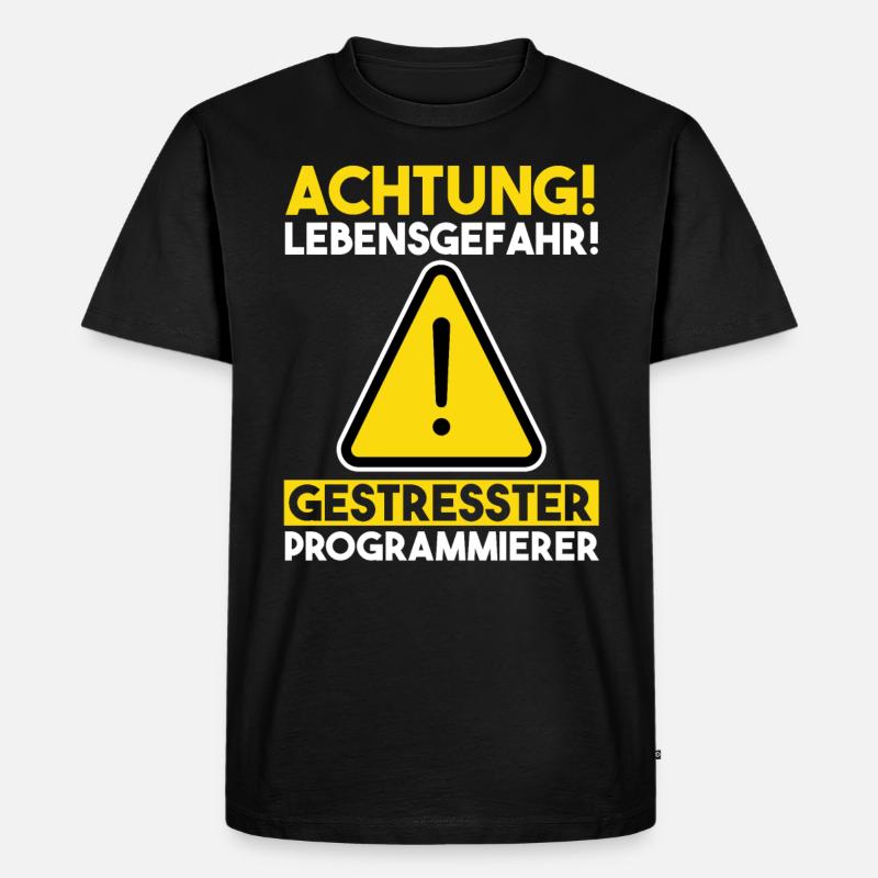 Programmieren Entwickler Coder Programmierer - Männer Premium Bio T-Shirt - Schwarz