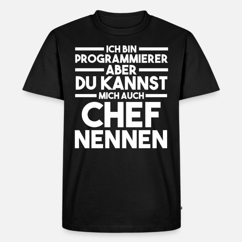 Programmieren Entwickler Coder Programmierer - Männer Premium Bio T-Shirt - Schwarz
