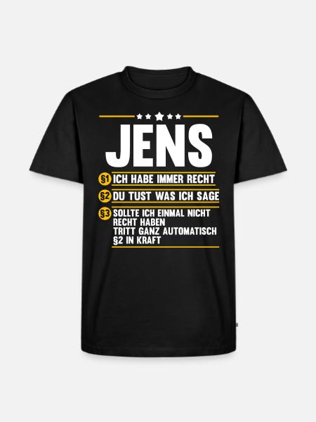 Jens - Männer Premium Bio T-Shirt - Schwarz
