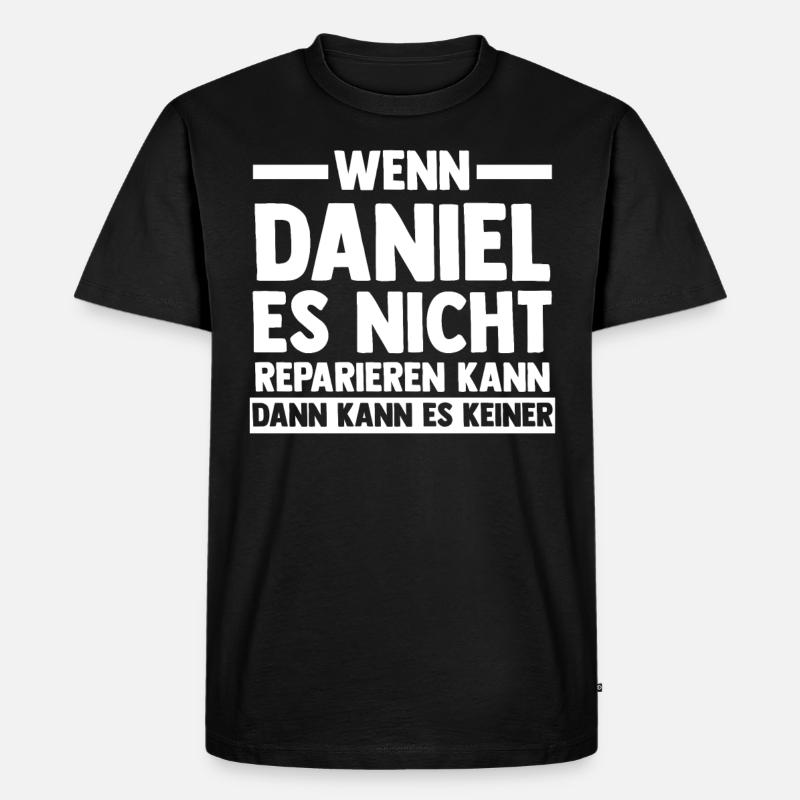 Daniel - Männer Premium Bio T-Shirt - Schwarz