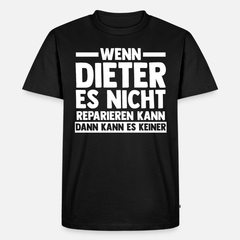 Dieter - Männer Premium Bio T-Shirt - Schwarz