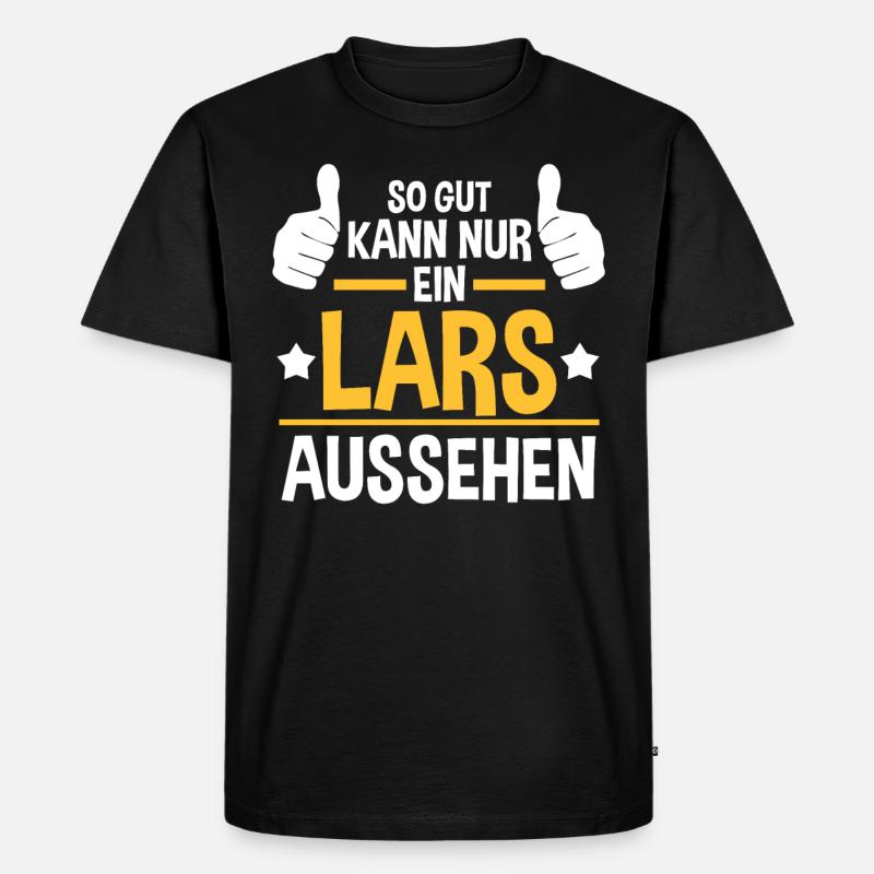 Lars - Männer Premium Bio T-Shirt - Schwarz