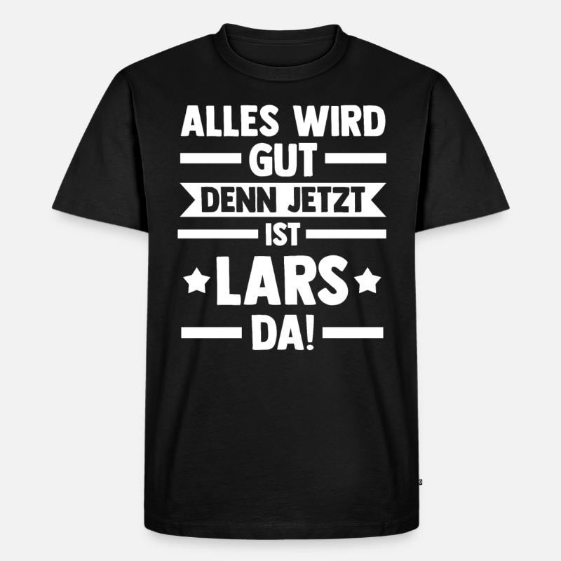 Lars - Männer Premium Bio T-Shirt - Schwarz
