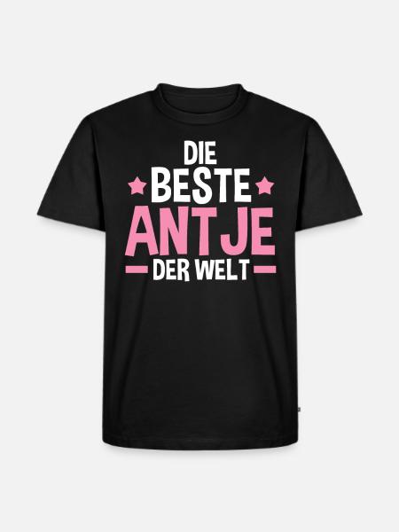 Antje - Männer Premium Bio T-Shirt - Schwarz