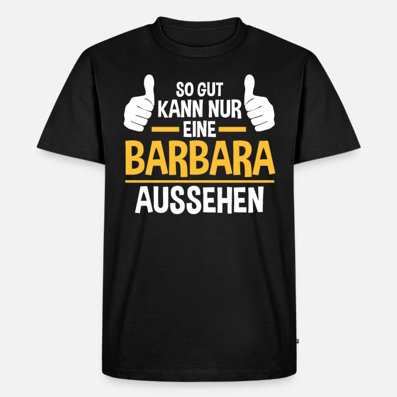 Barbara - Männer Premium Bio T-Shirt - Schwarz